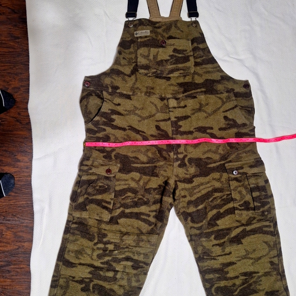 COLUMBIA GALLATIN WOOL BIB OVERALLS. XL